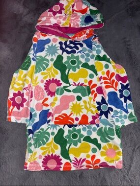 Boden Kids Hooded Swim Coverup - Multicolor Floral